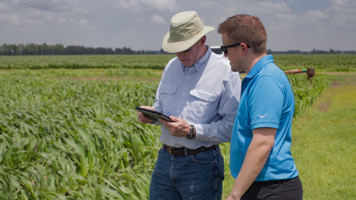 Farmer in the Field Recordkeeping with Tablet